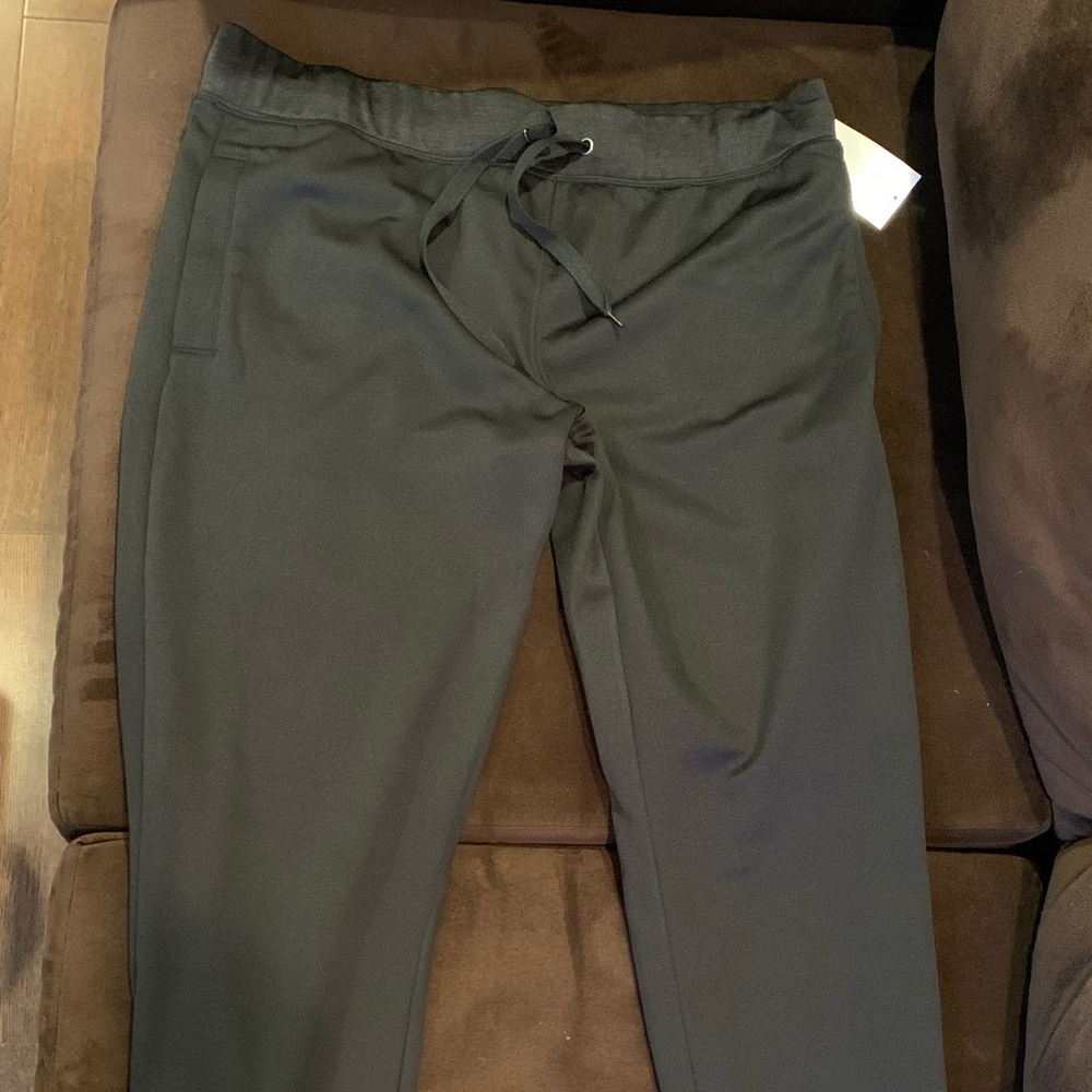 Black Womens Active Wear Large Hanes Pants W/ Tag